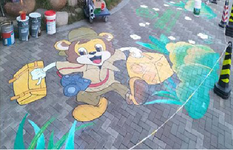 滑县夏季画地面彩绘会遇到的问题