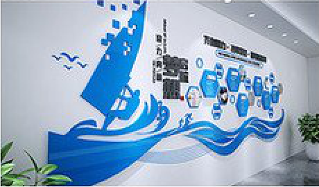 滑县海浪主题文化墙如何设计？