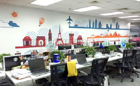 滑县教你设计办公室墙绘的方法。