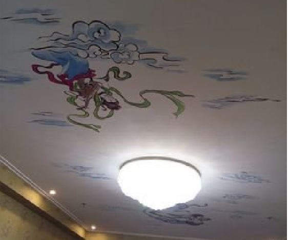 滑县如何快速绘制天花板上的手绘墙？