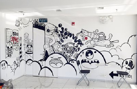 滑县手绘墙并非传统涂鸦。